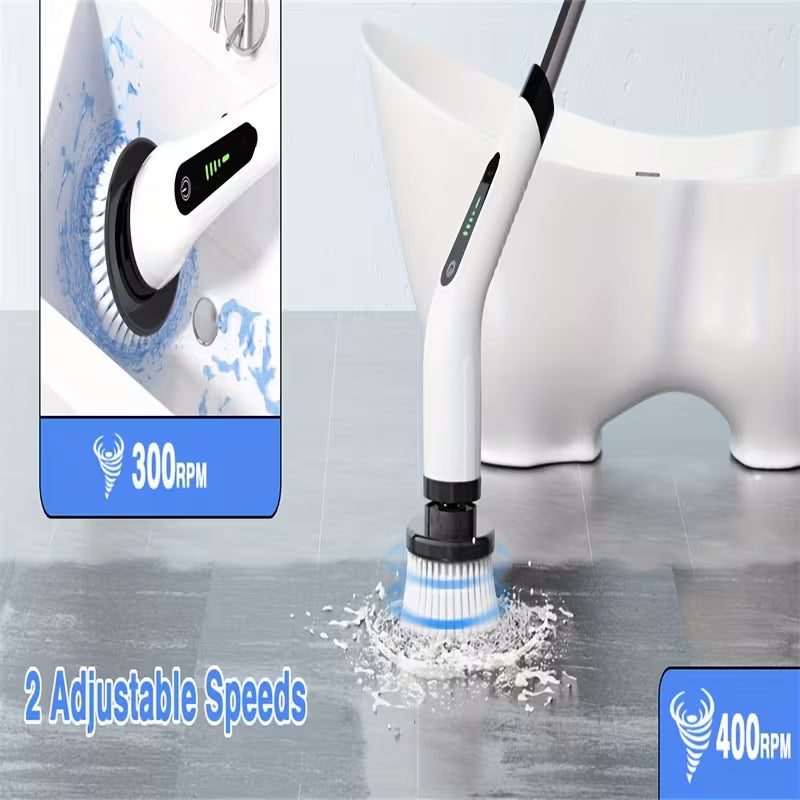 7-in-1 Cordless Electric Spin Scrubber – Extendable Cleaning Brush with 7 Brush Heads